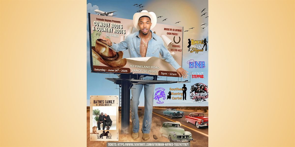 COWBOY BOOTS & COUNTRY ROOTS, 14 June | Event in Vance | AllEvents