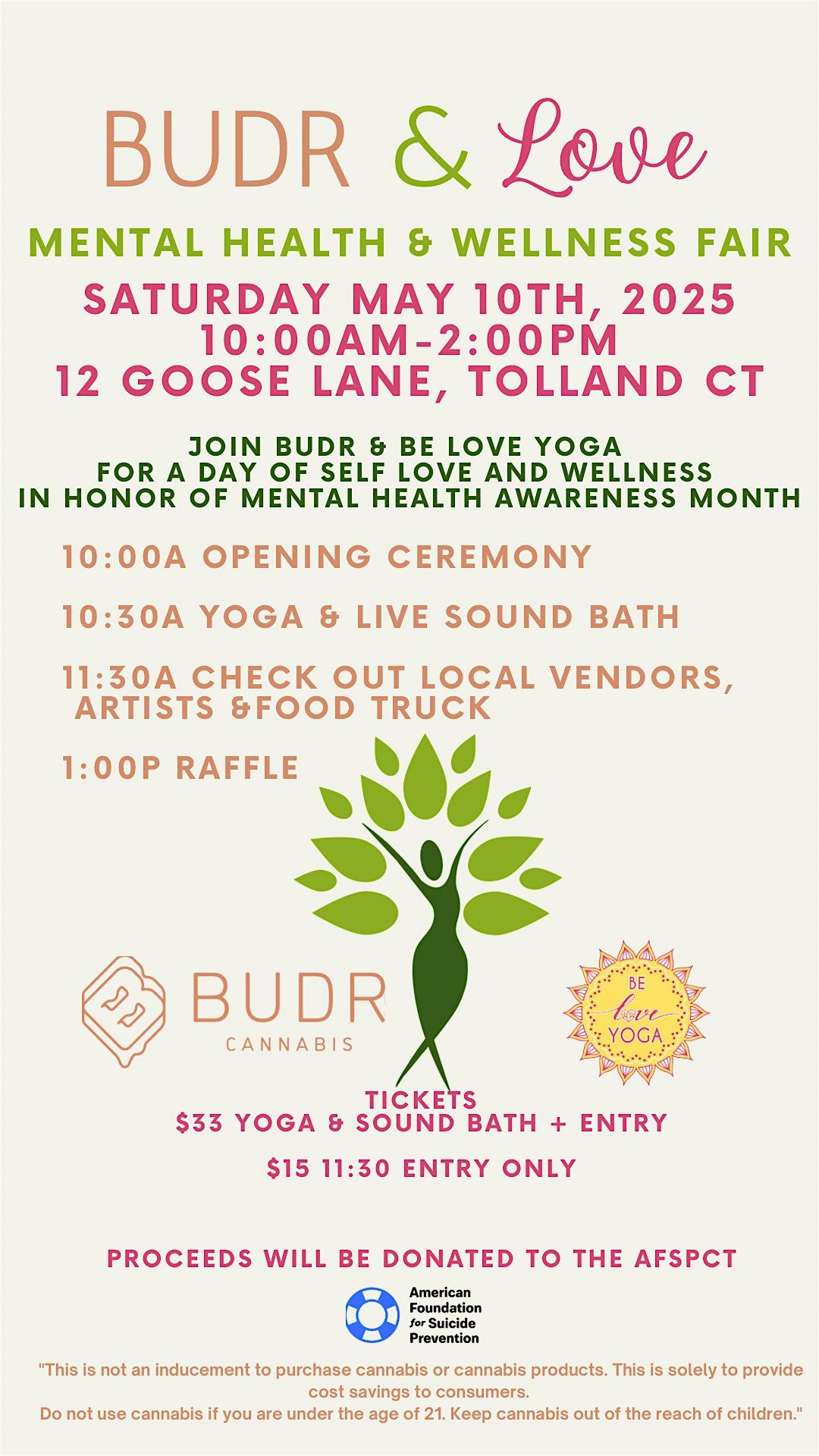 Budr & Love Mental Health and Wellness Fair & Fundraiser | Event in Tolland | AllEvents