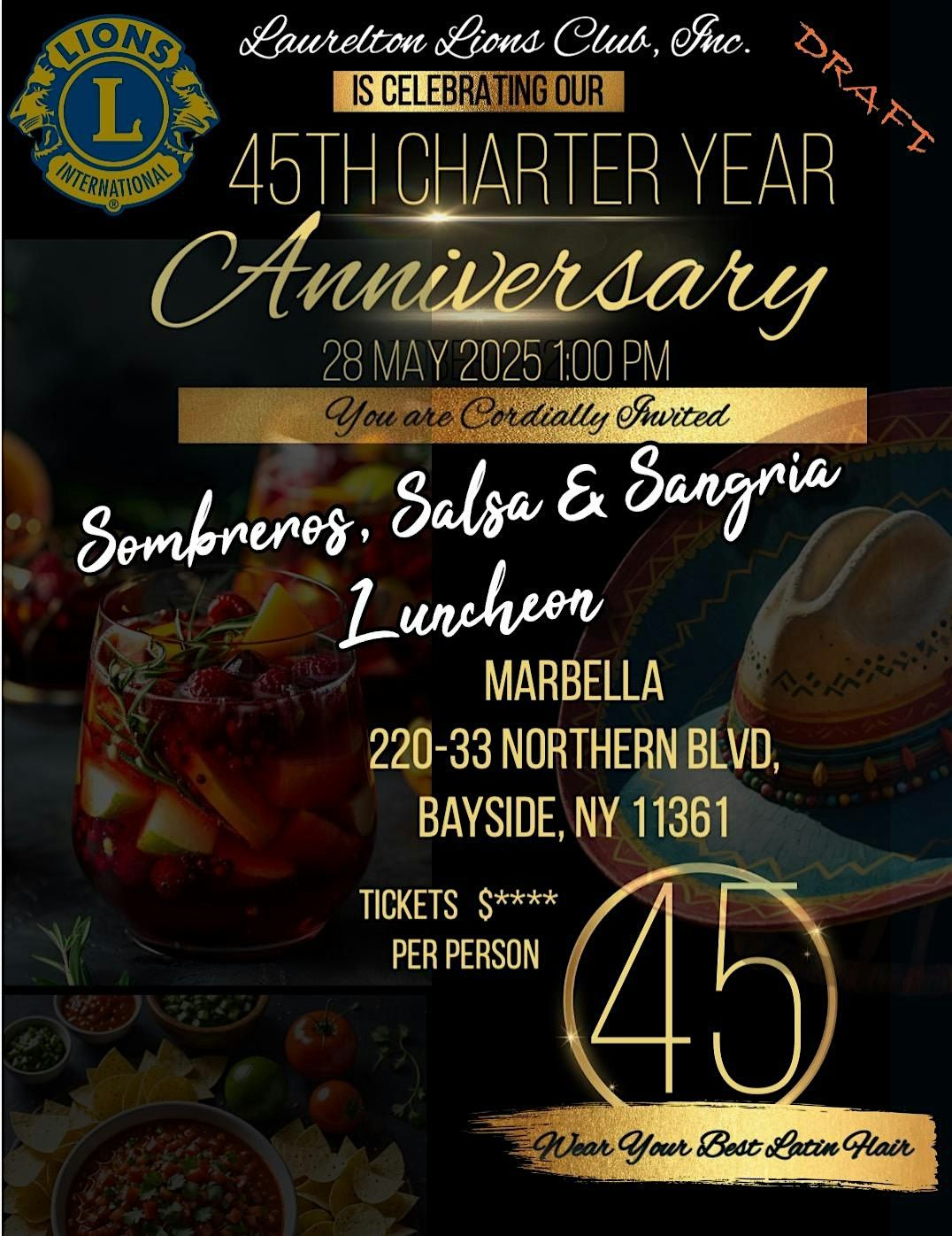 Laurelton Lions 45th Charter Year Anniversary Luncheon, 31 May | Event in Queens | AllEvents