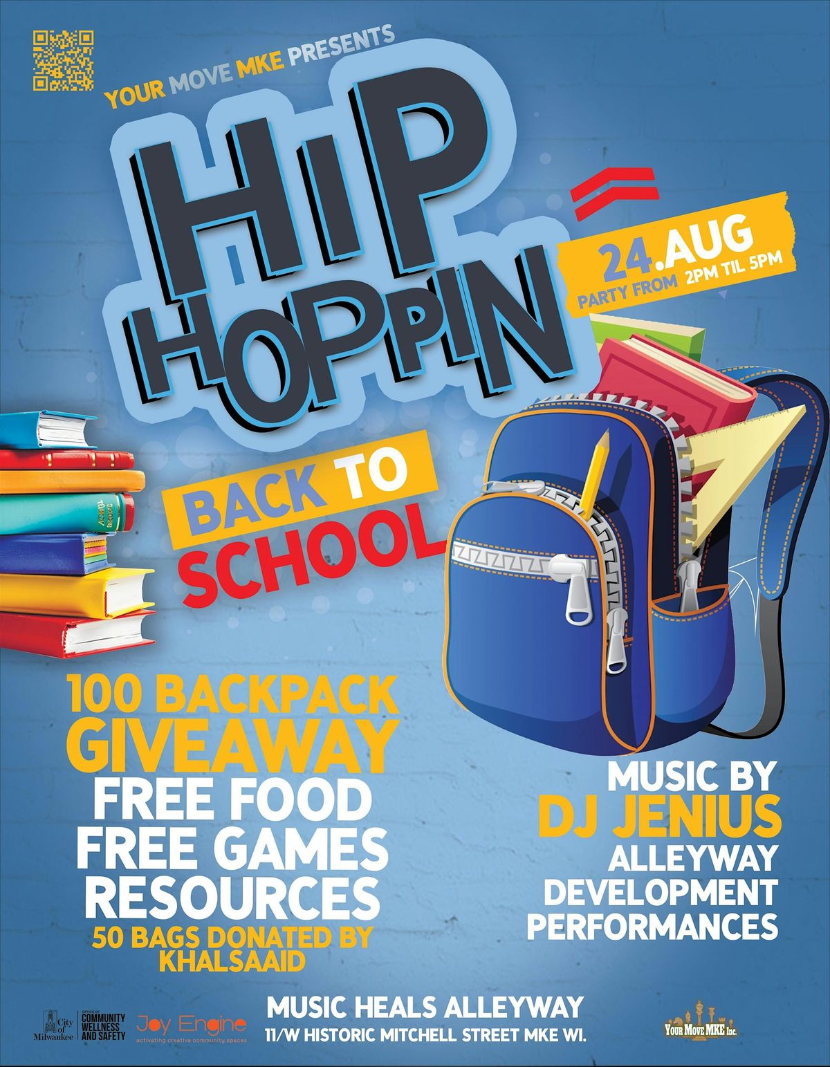 4th Annual Hip Hoppin' Back To School, 24 August | Event in Milwaukee | AllEvents