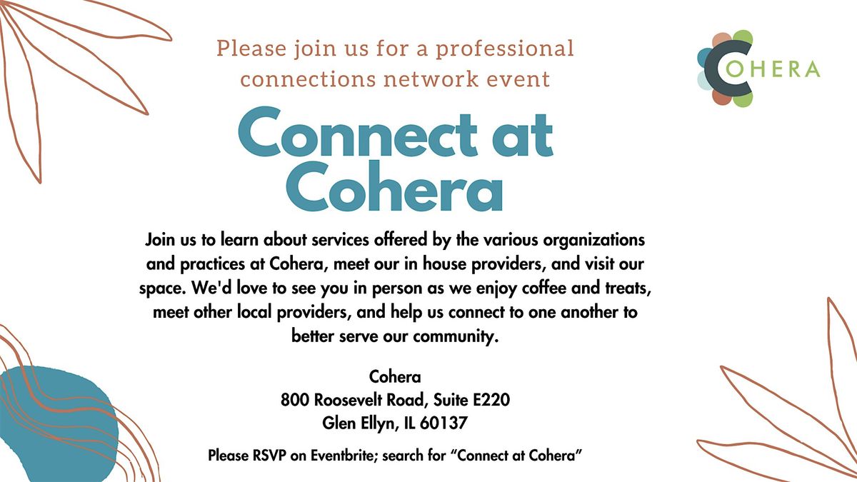 Connect at Cohera, 27 June | Event in Glen Ellyn | AllEvents