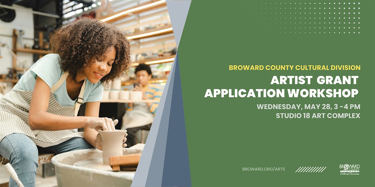 Artist Grant Application Workshop, 28 May | Event in Pembroke Pines | AllEvents
