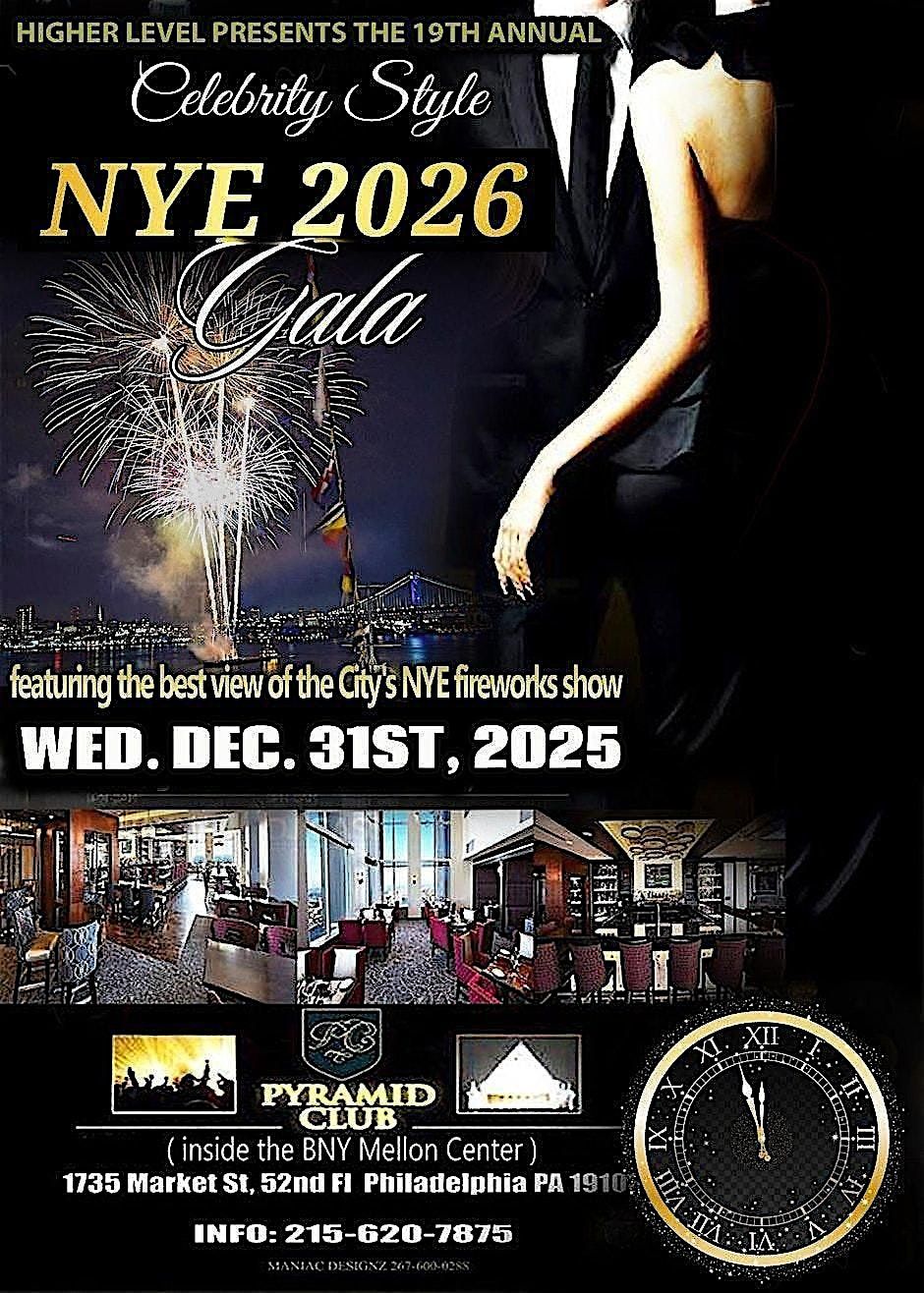 Philadelphia New Years Party | Annual Celebrity Style NYE Fireworks Gala