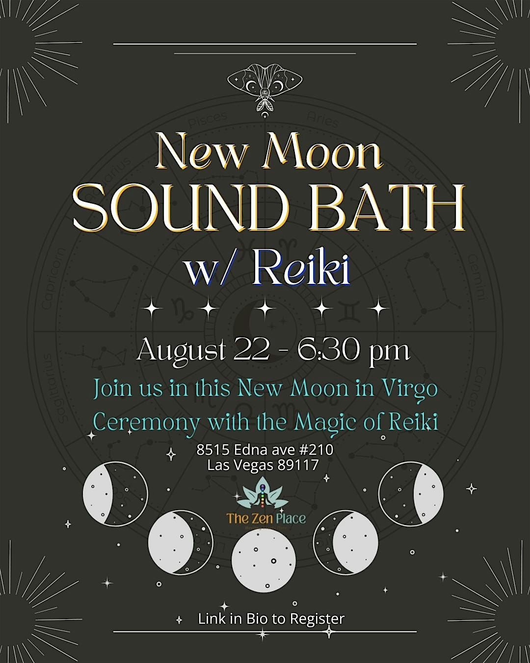 New Moon Sound Bath w/ Reiki, 22 August | Event in Las Vegas | AllEvents