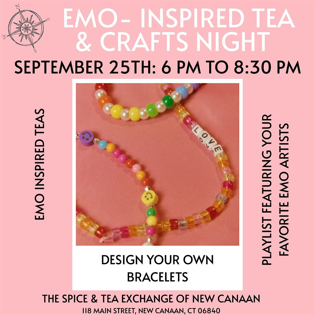 Emo-inspired Tea and Craft Night, 25 September | Event in New Canaan | AllEvents