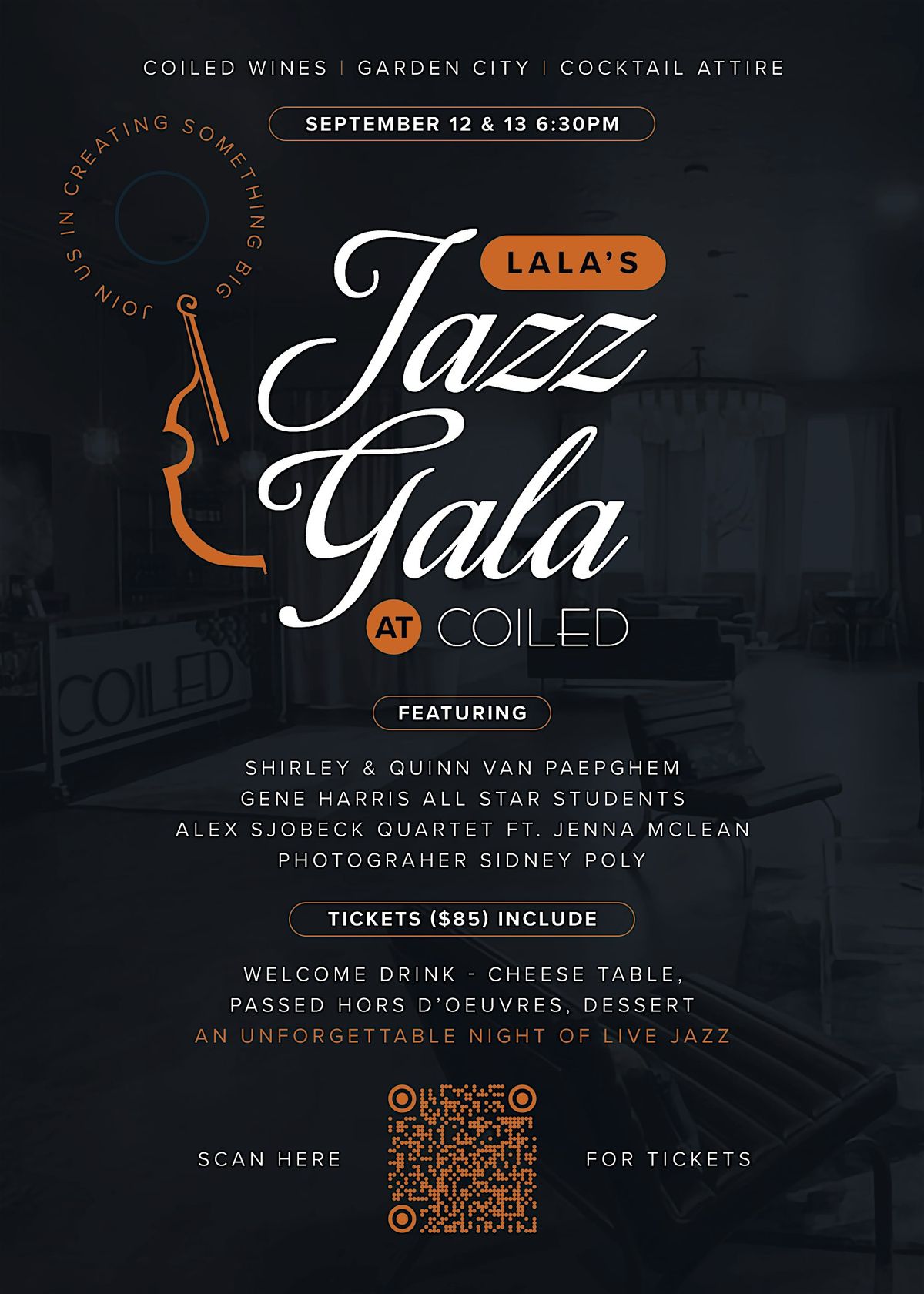 LaLa's Jazz Gala Night 1, 12 September | Event in Garden City | AllEvents