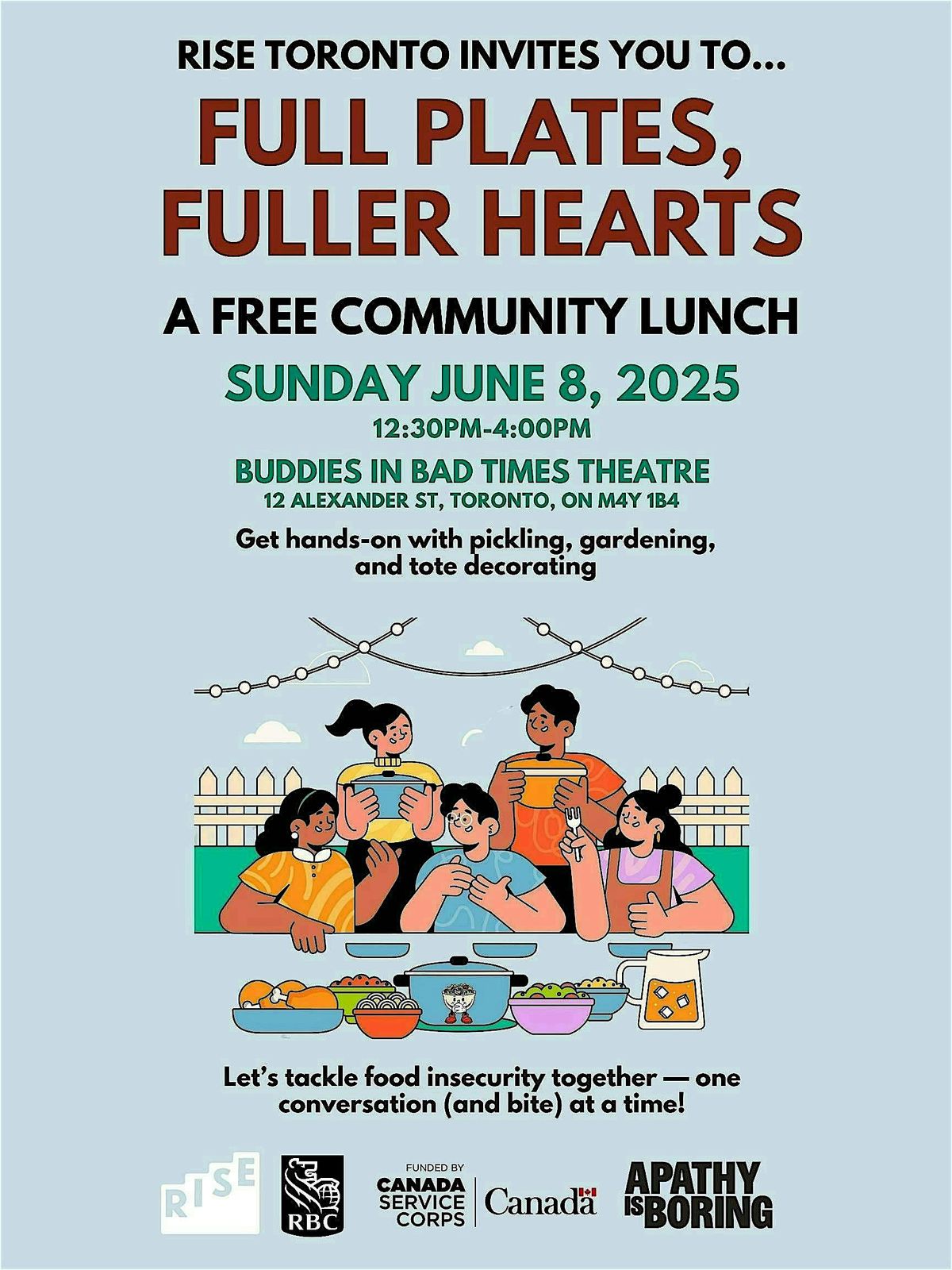 RISE Toronto: FULL PLATES, FULLER HEARTS, 8 June | Event in Toronto | AllEvents