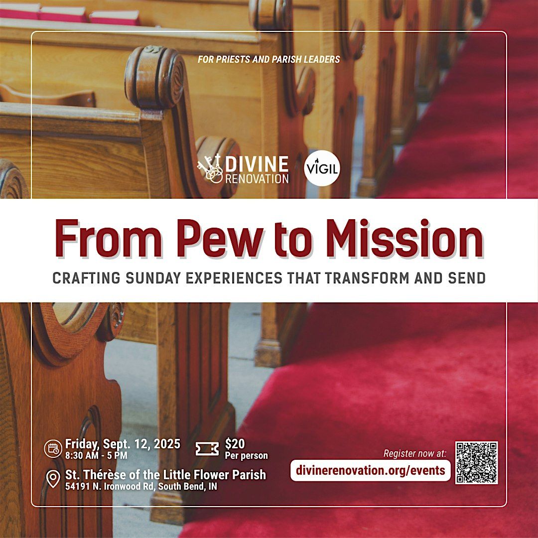 From Pew to Mission: Crafting Sunday Experiences that Transform and Send, 12 September | Event in South Bend