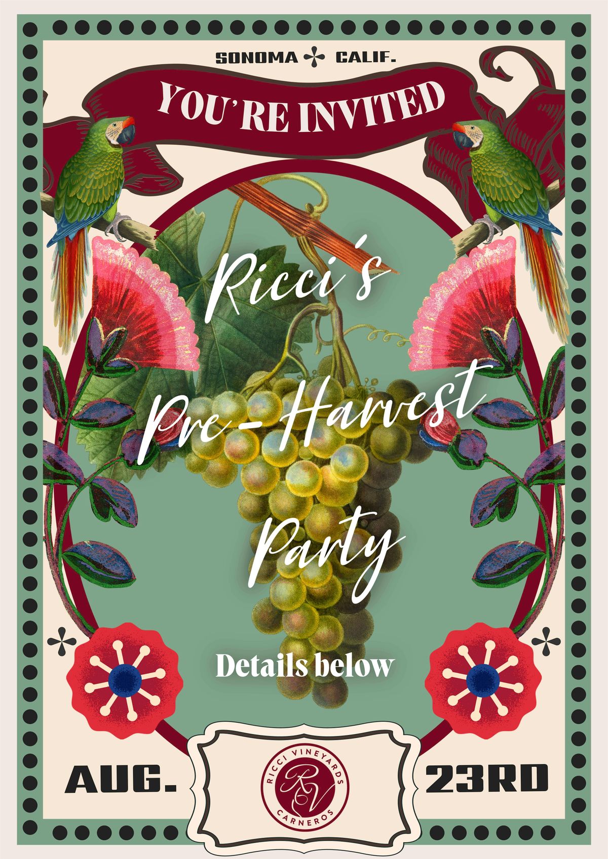 WINE WOMEN Presents: Pre-Harvest Party at Ricci Vineyards, 23 August | Event in Sonoma | AllEvents