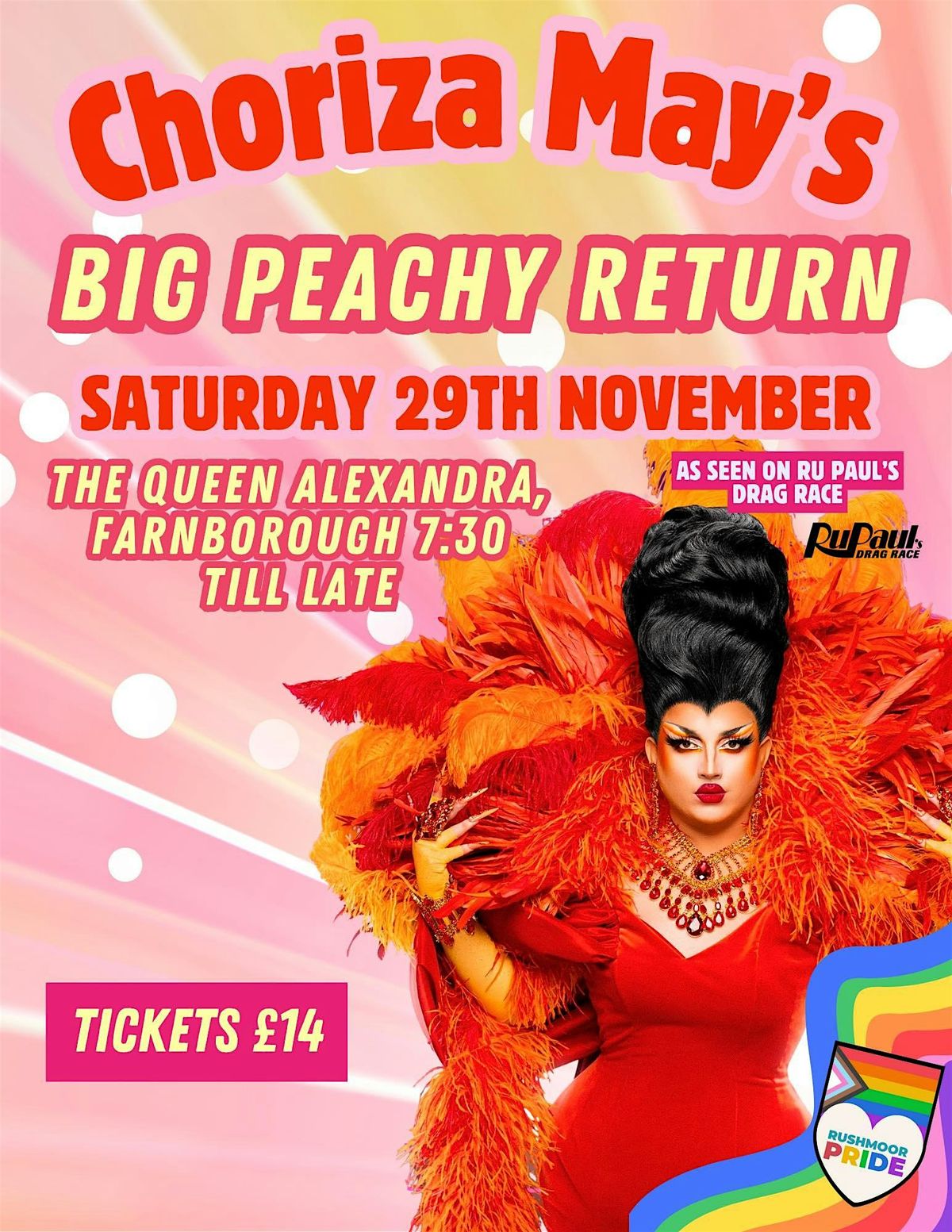 Choriza May's Big Peachy Return (At The Alexandra), 28 February | Event in Farnborough | AllEvents