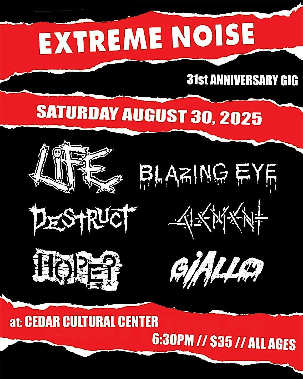 Extreme Noise Records Presents: LiFE with BLAZING EYE and more!, 30 August | Event in Minneapolis | AllEvents