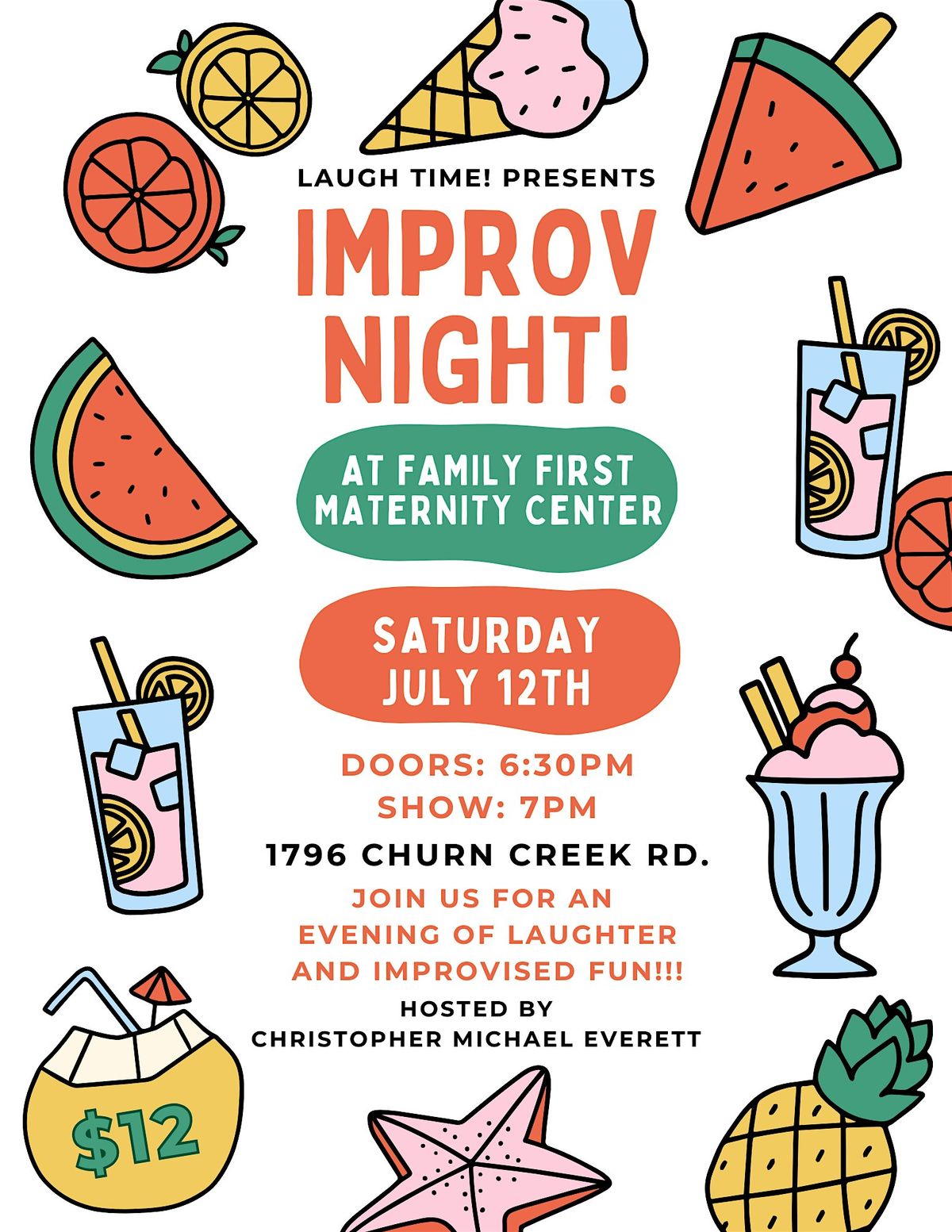 Improv Night!, 12 July | Event in Redding | AllEvents