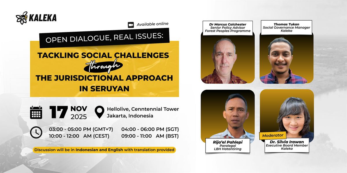 Open Dialogue: Seruyan's Jurisdictional Approach in Action, 17 November | Event in Kecamatan Setiabudi | AllEvents