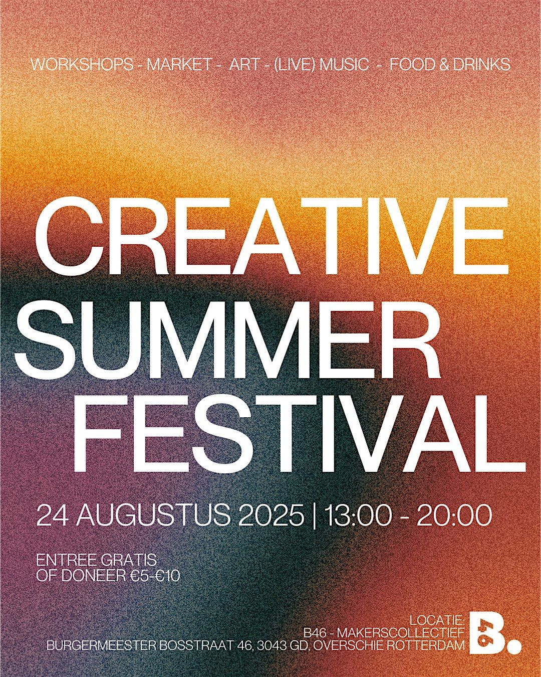 CREATIVE SUMMER FESTIVAL 2025, 24 August | Event in Rotterdam | AllEvents