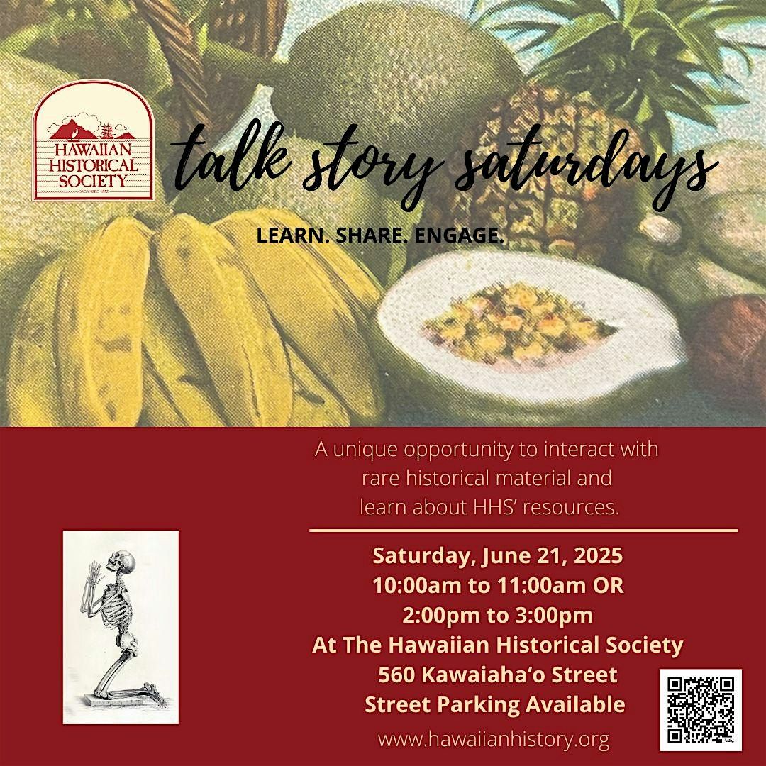 Talk Story Saturdays:  Food & Feasting | Event in Honolulu | AllEvents