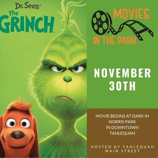 Movies in the Park The Grinch 2018, Norris Park, Tahlequah, November