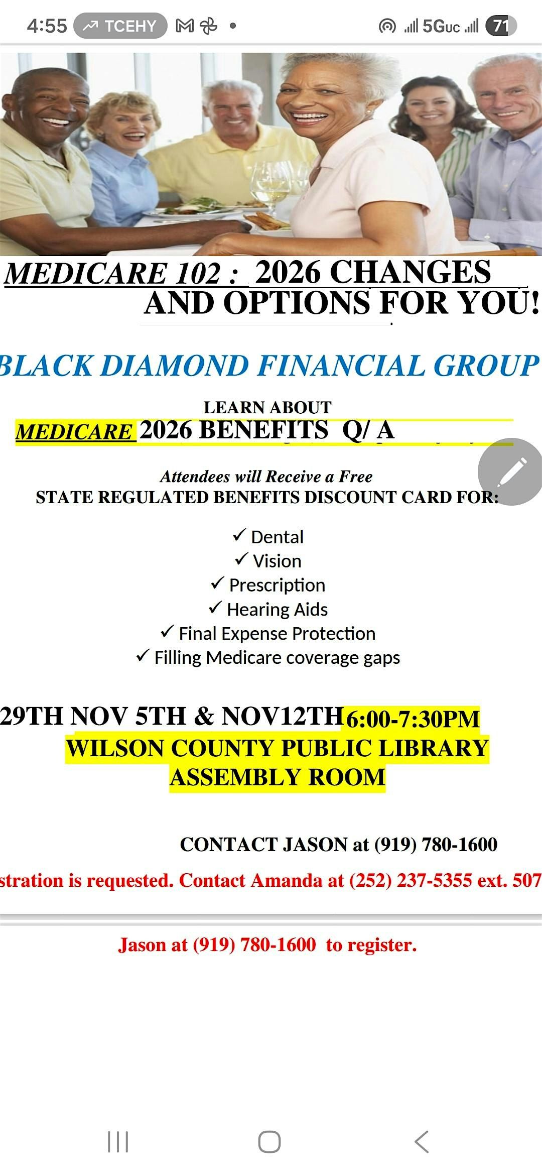 MEDICARE 102 AND YOU! 2026 CHANGES YOU NEED TO KNOW | Event in Wilson | AllEvents