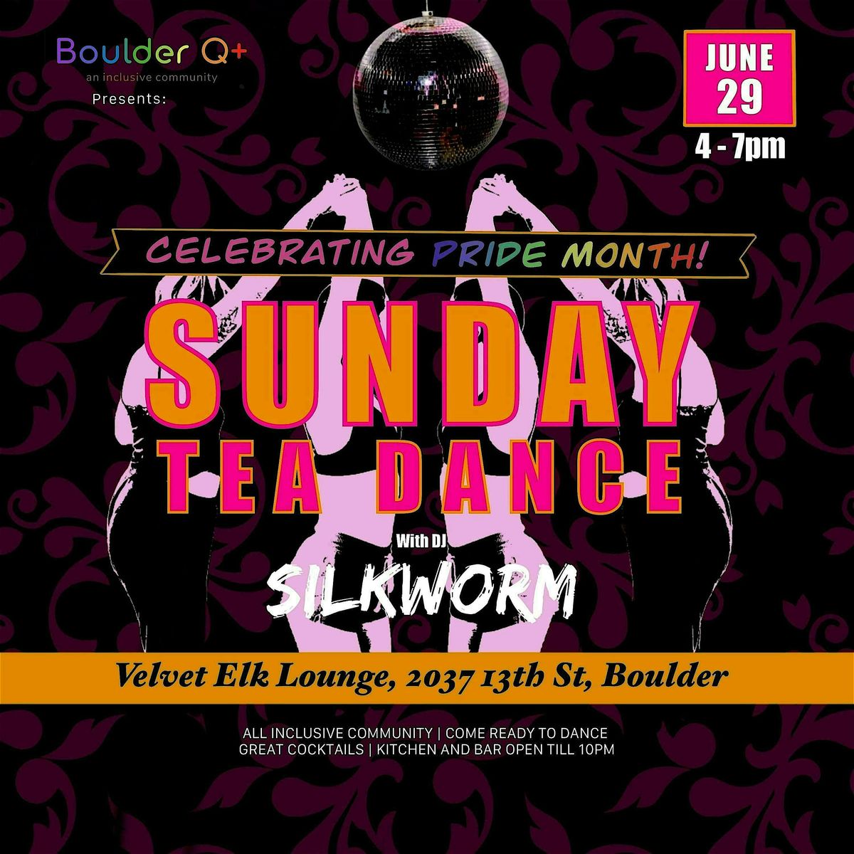 Boulder Q+ Sunday Tea Dance -Special Pride Edition, 29 June | Event in Boulder | AllEvents