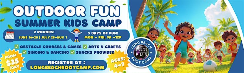'Outdoor Fun' Summer Camp for Kids (July) with Long Beach Boot Camp, 28 July | Event in Long Beach | AllEvents