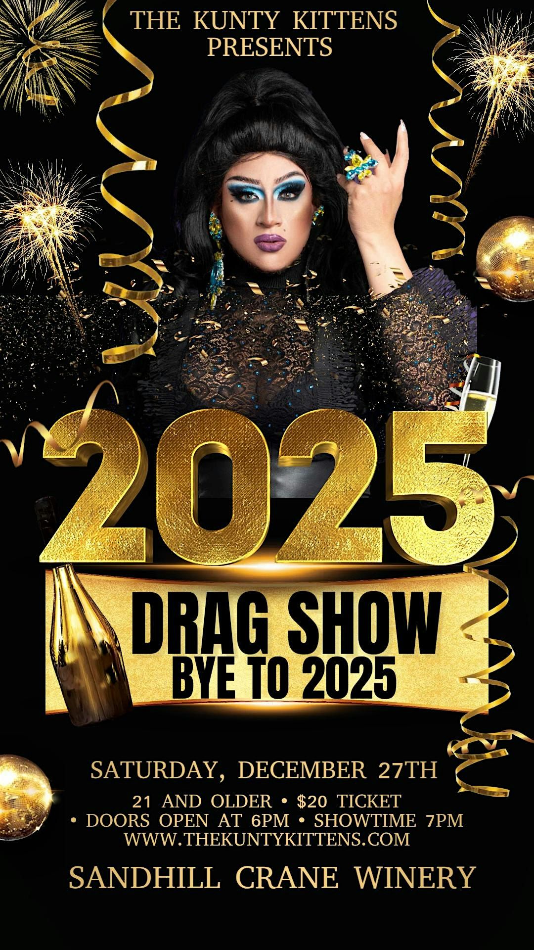 Bye Bye 2025 Drag Show with The Kittens, 27 December | Event in Jackson | AllEvents