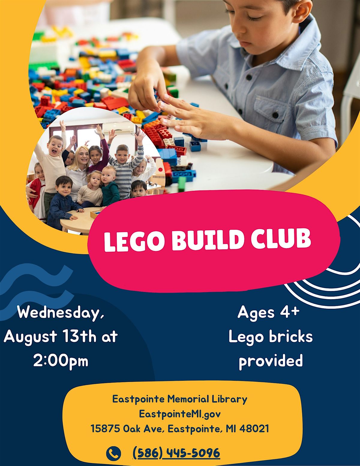 Lego Build Club, 13 August | Event in Eastpointe | AllEvents