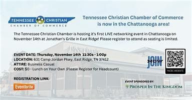 Business Networking with TN Christian Chamber of Commerce - East Ridge, 5 June | Event in East Ridge | AllEvents