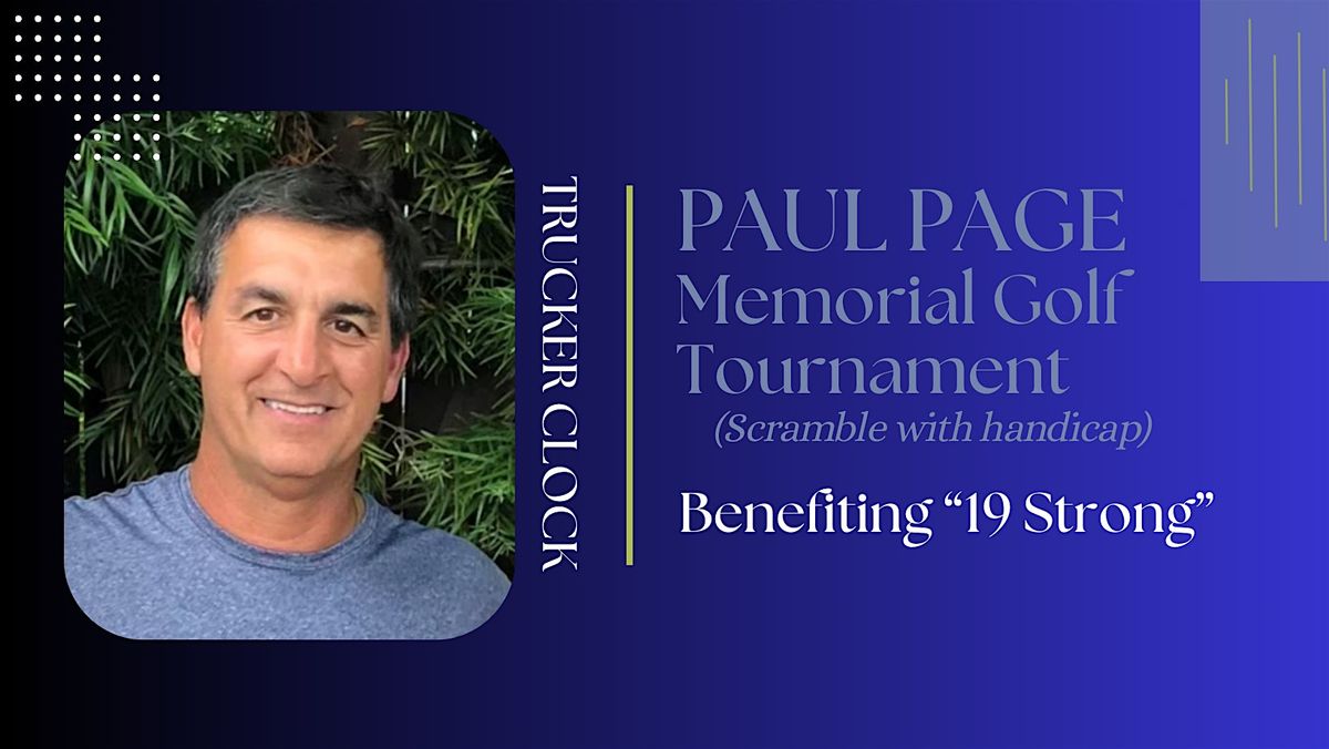 Paul Page Memorial Golf Tournament 2025, 19 May | Event in Carmel | AllEvents