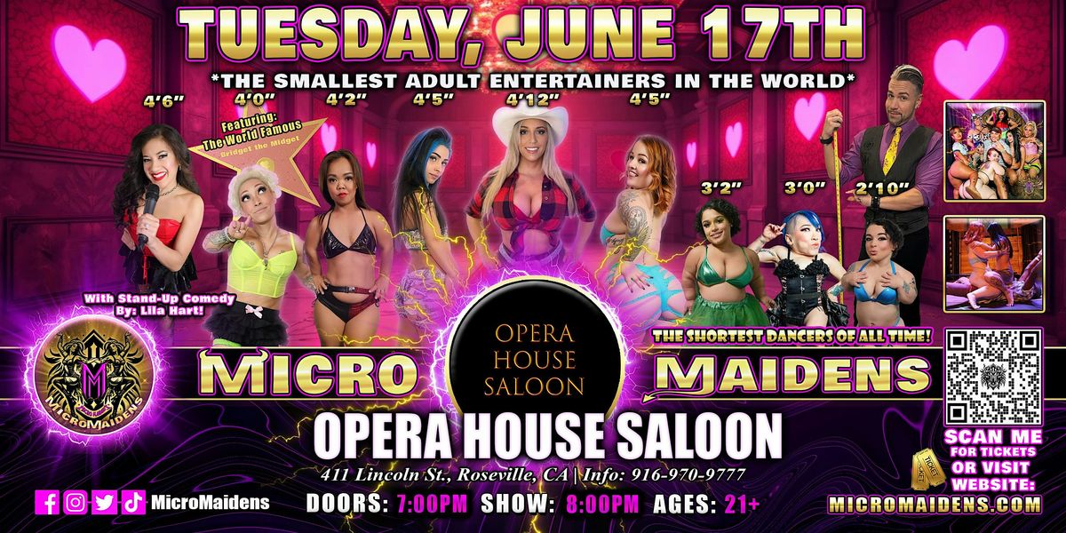 Roseville, CA - Micro Maidens Dwarf Dancers @ Opera House Saloon, 17 June | Event in Roseville | AllEvents