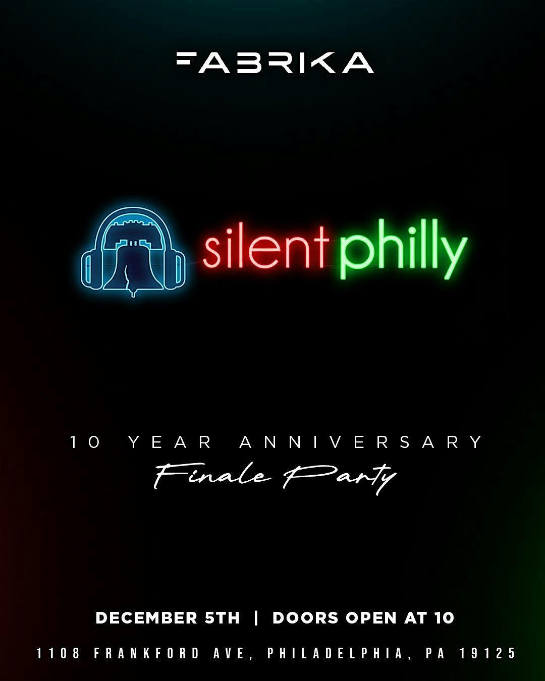 Silent Philly 10 Year Anniversary Finale, 5 December | Event in Philadelphia | AllEvents