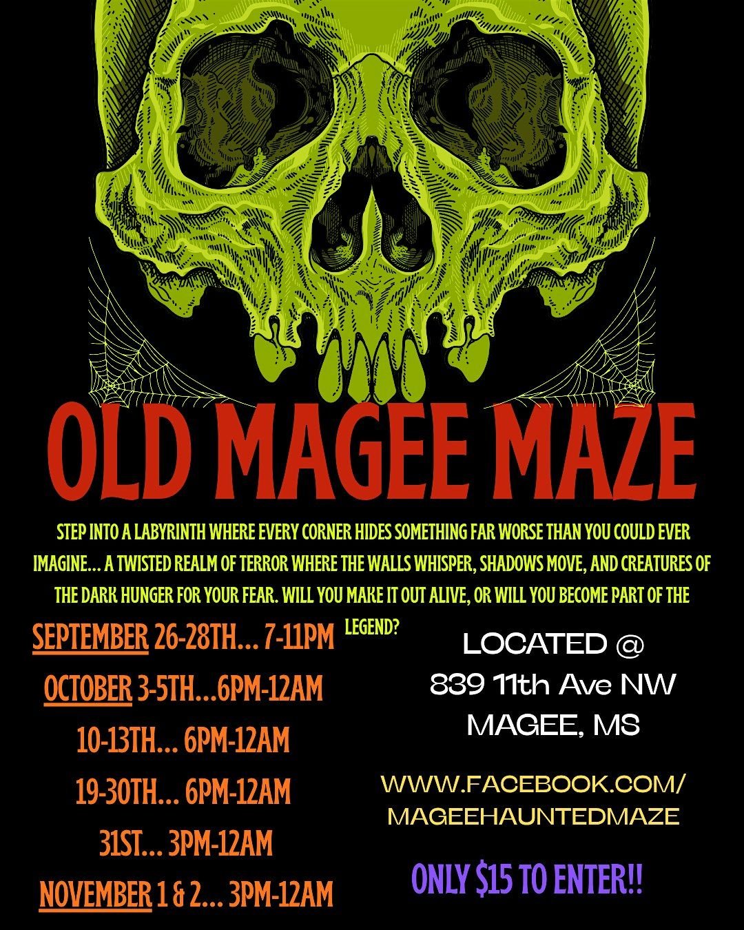 Old Magee Halloween Maze | Event in Magee | AllEvents