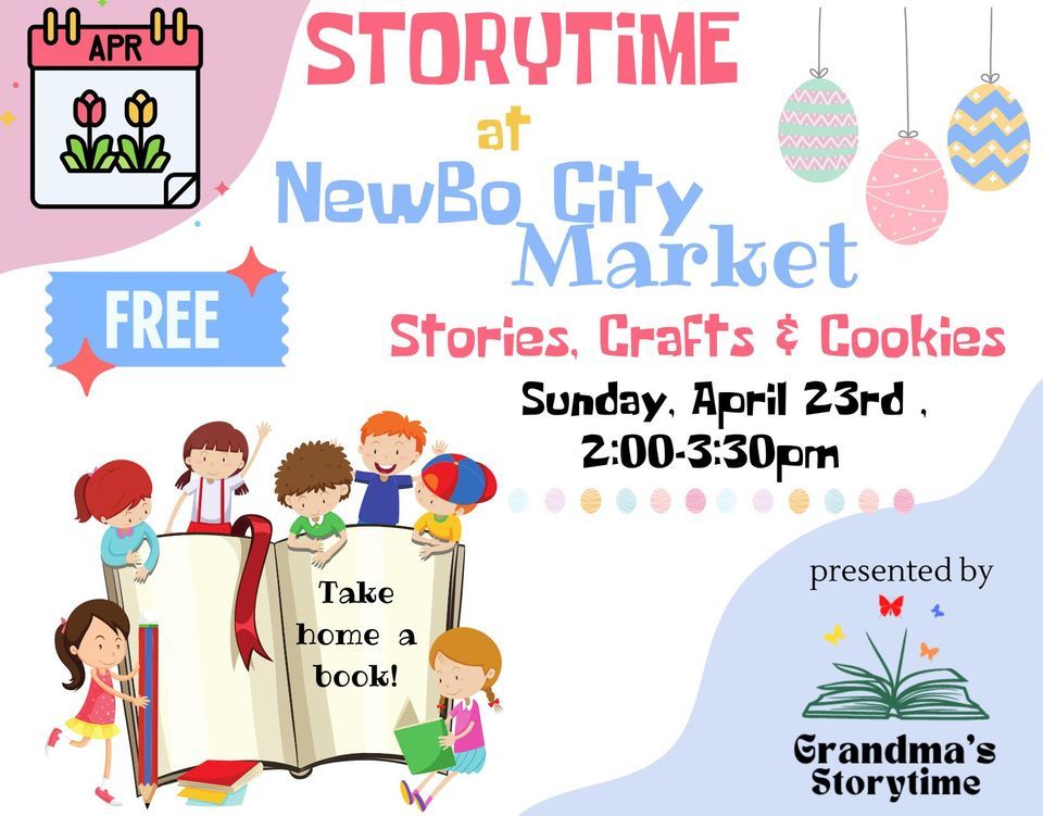 Grandmas Storytime! Stories, Crafts & Snacks, NewBo City Market, Cedar