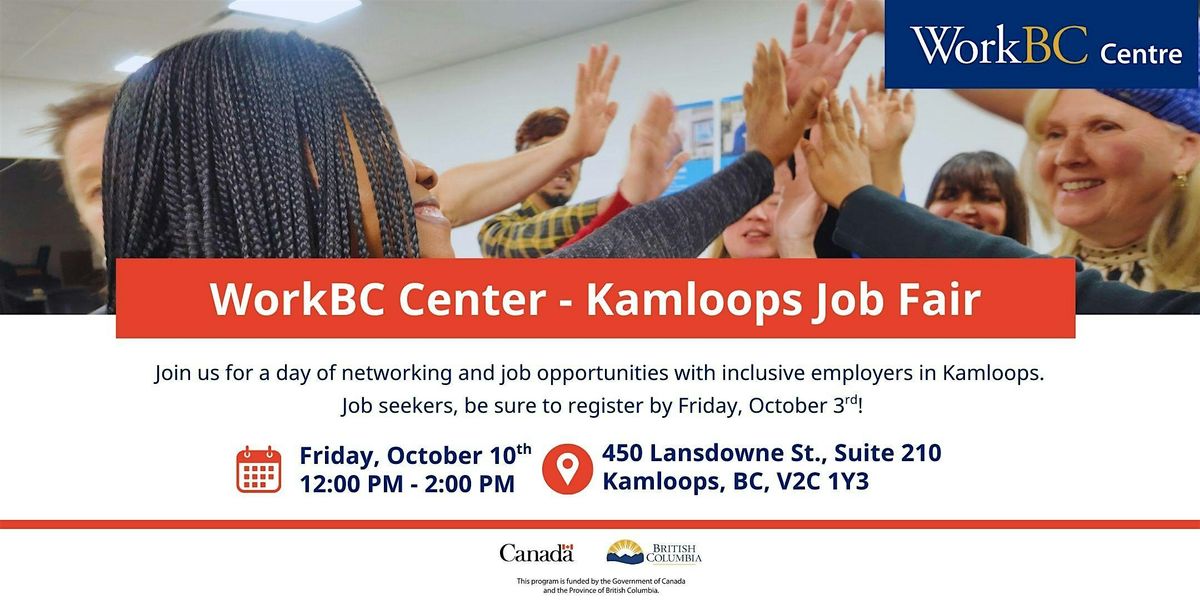 WorkBC Center - Kamloops Job Fair, 10 October | Event in Kamloops | AllEvents