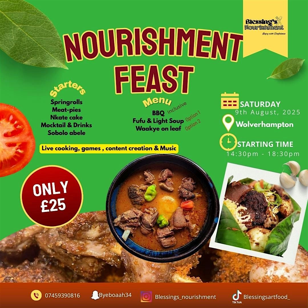 Nourishment Feast, 9 August | Event in Wolverhampton | AllEvents