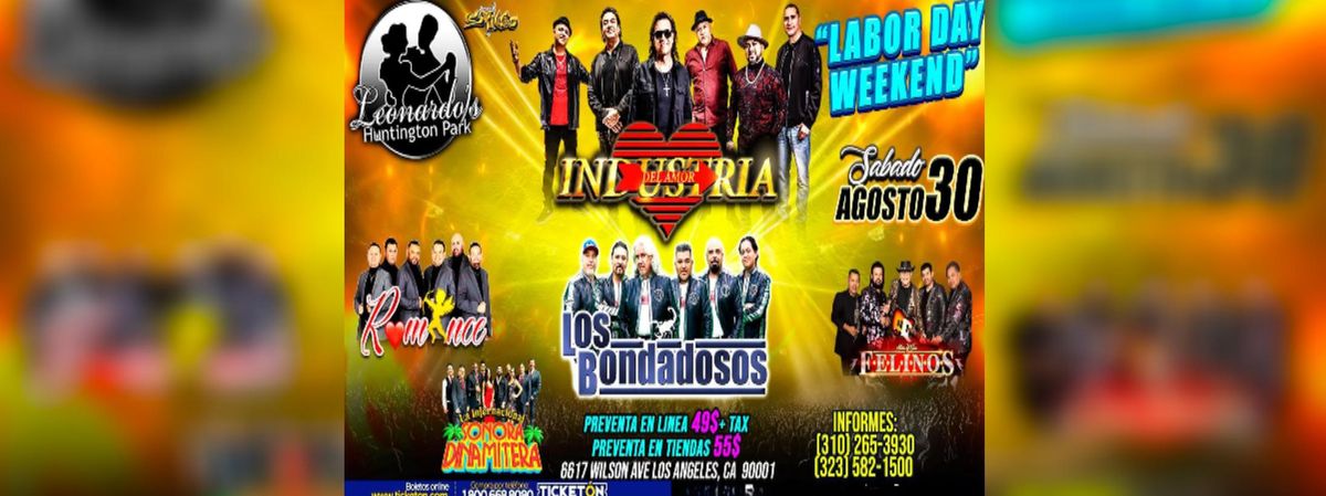 INDUSTRIA DEL AMOR Y MÁS , 30 August | Event in Huntington Park | AllEvents