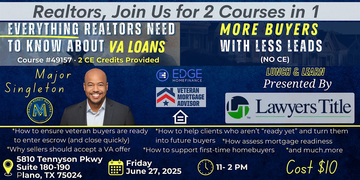 Lawyers Title Presents 2 Courses in 1- TX CE Course, 27 June | Event in Plano | AllEvents