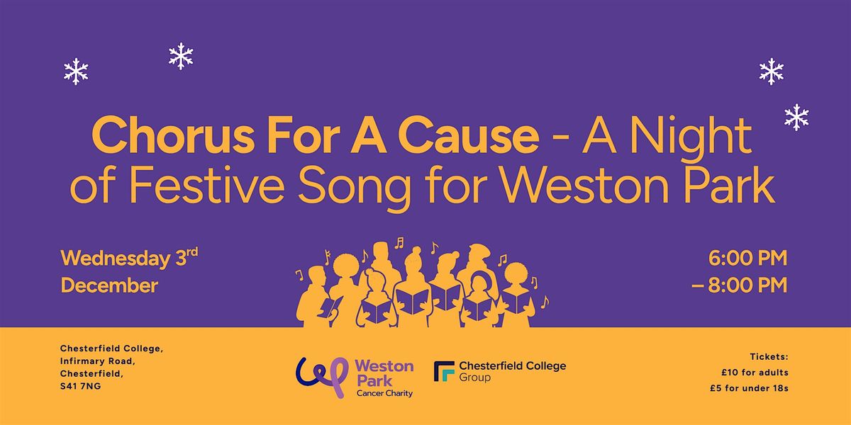 Chorus For A Cause - A Night  of Festive Song for Weston Park, 3 December | Event in Chesterfield | AllEvents