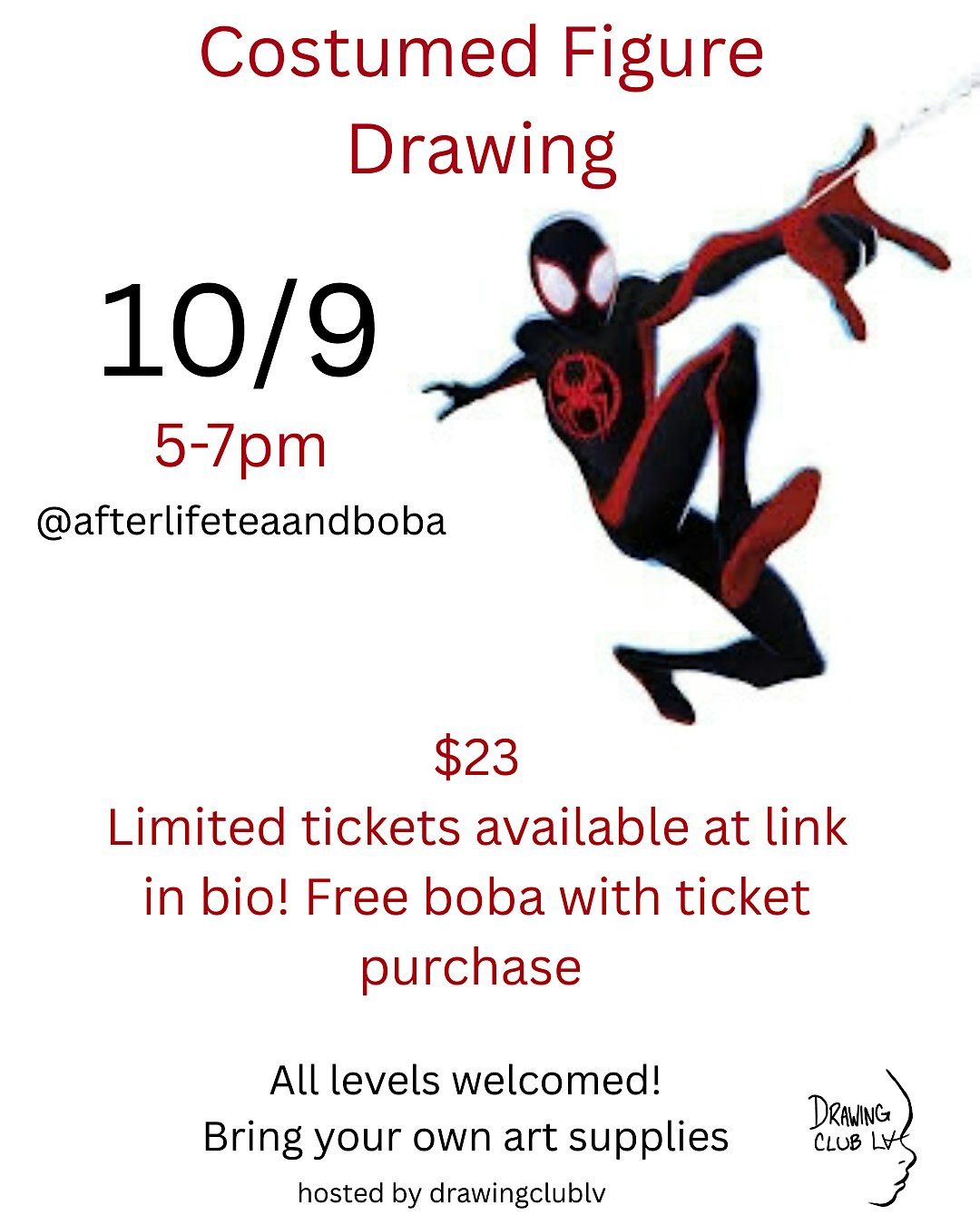 Spiderman Miles Morales Costumed Figure Drawing 10/9 at ...