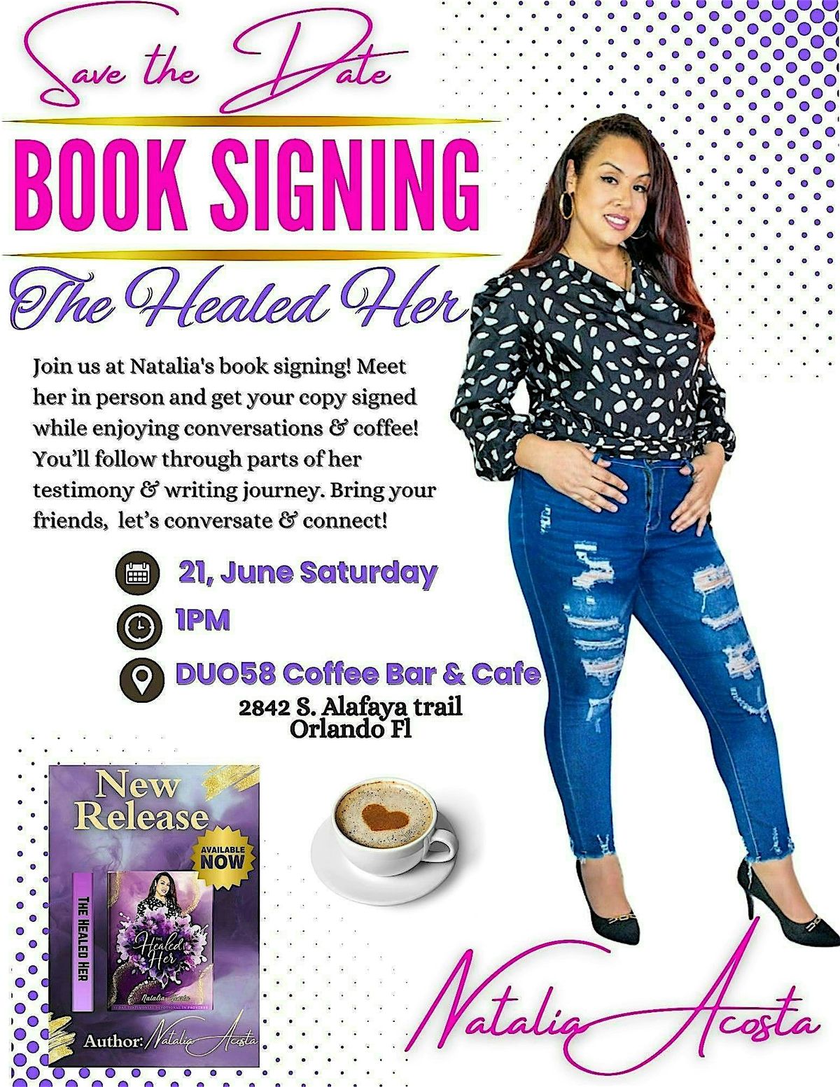 The Healed Her BOOK SIGNING- Coffee & Convos with Natalia, 21 June | Event in Orlando | AllEvents