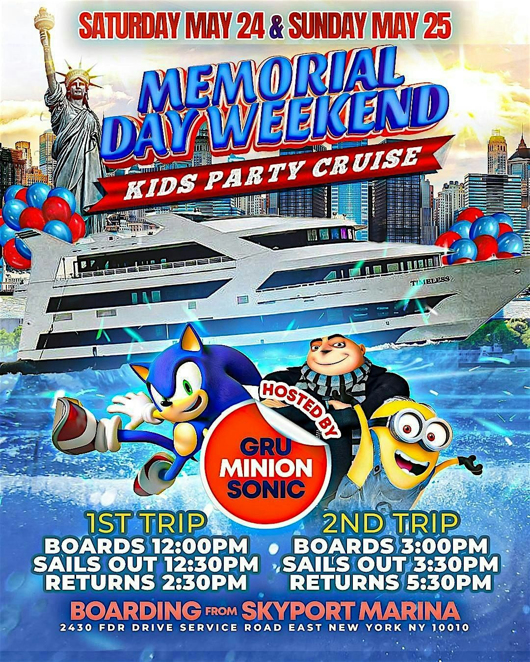 Memorial Day Weekend Kids Party Cruise, 24 May | Event in New York | AllEvents