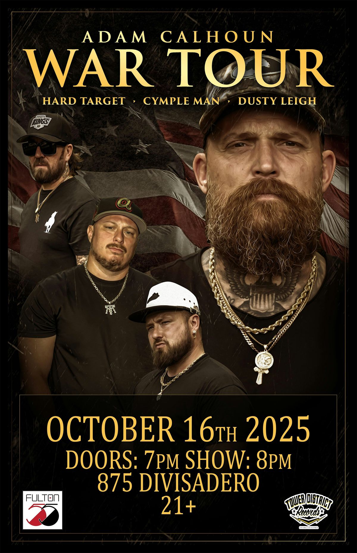 Adam Calhoun   War Tour, 16 October | Event in Fresno | AllEvents
