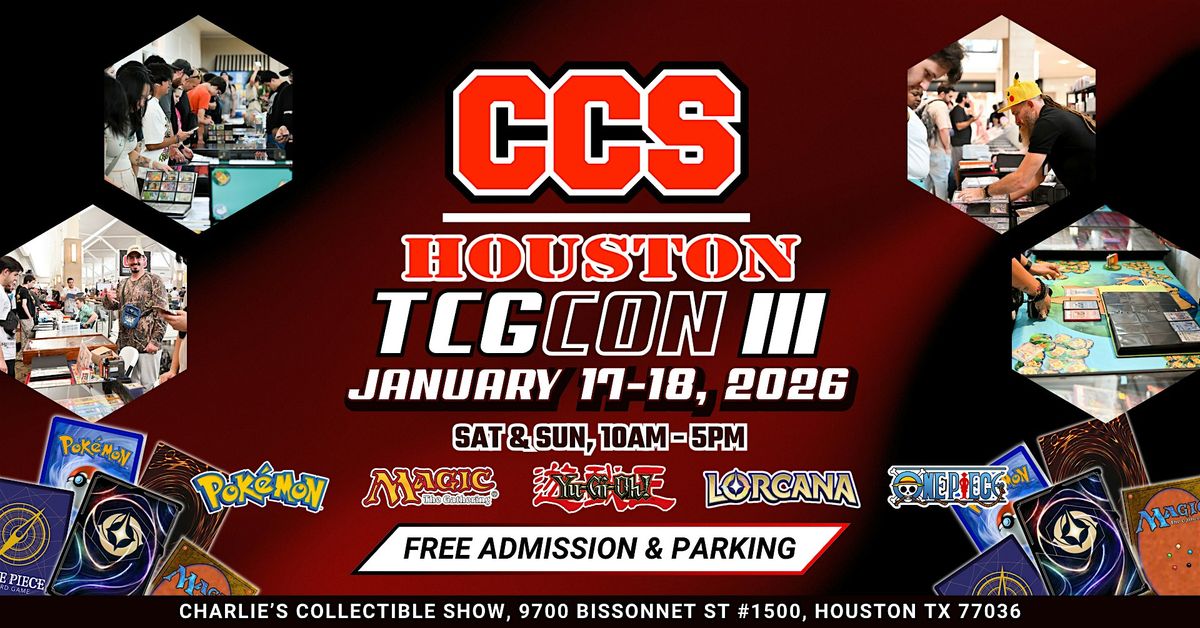Houston TCG Con III, 17 January | Event in Houston | AllEvents