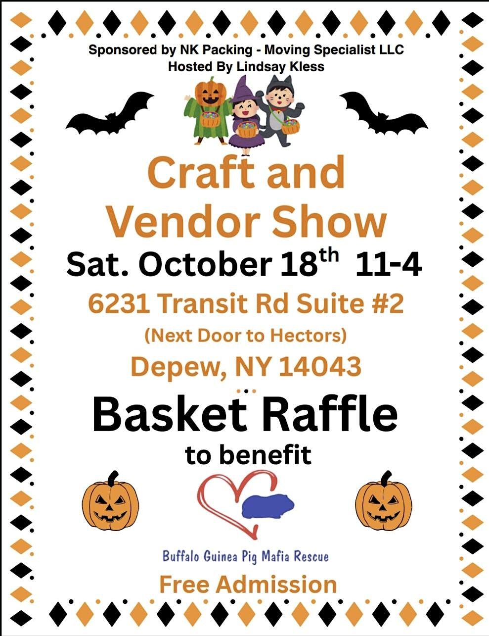 Craft and Vendor with Basket Raffle, 18 October | Event in Depew | AllEvents