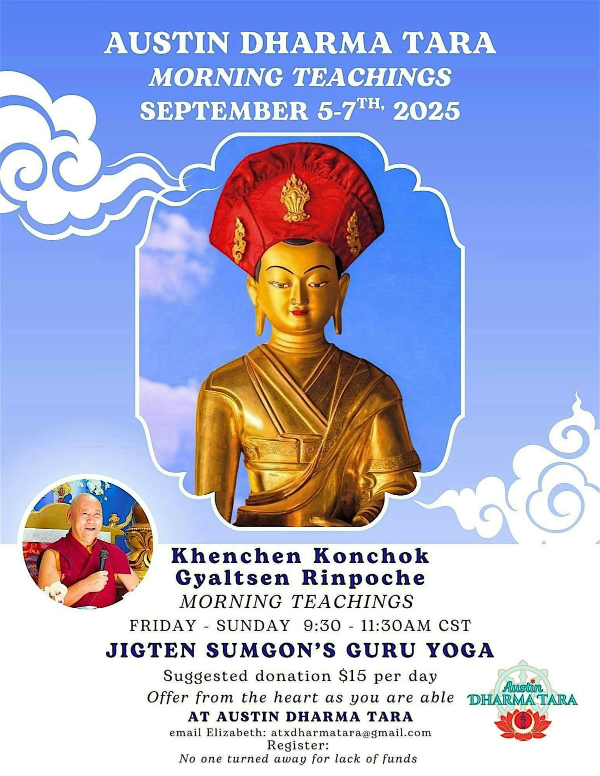 Guru Yoga with Khenchen Konchog Gyaltshen Rinpoche, 5 September | Event in Dripping Springs | AllEvents