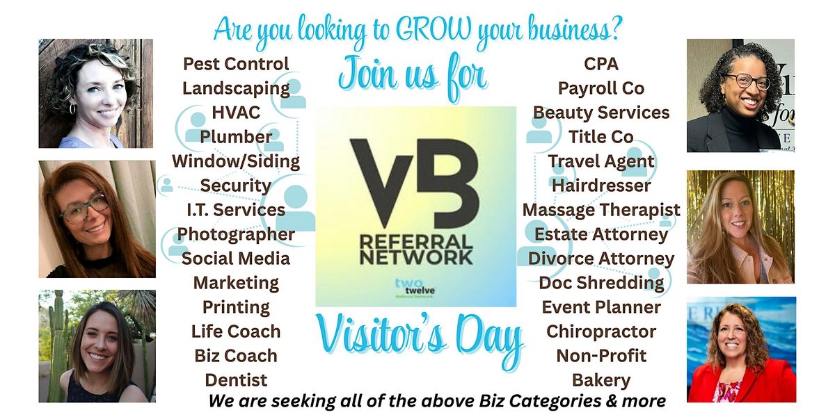 VB Referral Network's Quarterly VISITORS DAY, 23 July | Event in Virginia Beach | AllEvents