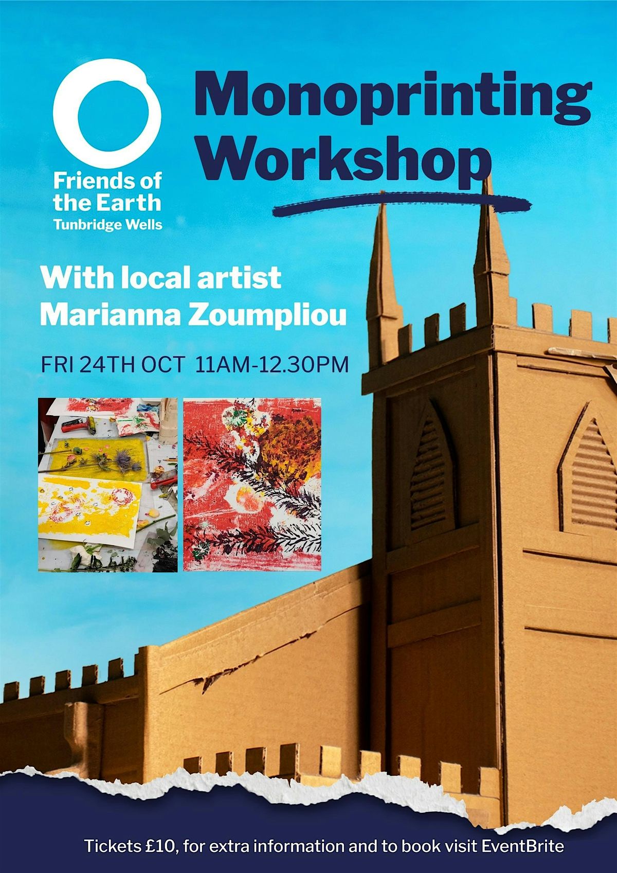 Monoprinting Workshop with local artist Marianna Zoumpliou, 24 October | Event in Royal Tunbridge Wells | AllEvents