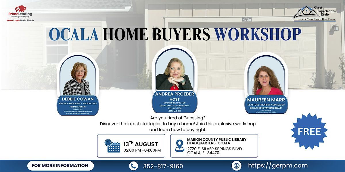 Ocala Home Buyers Workshop, 13 August | Event in Ocala | AllEvents