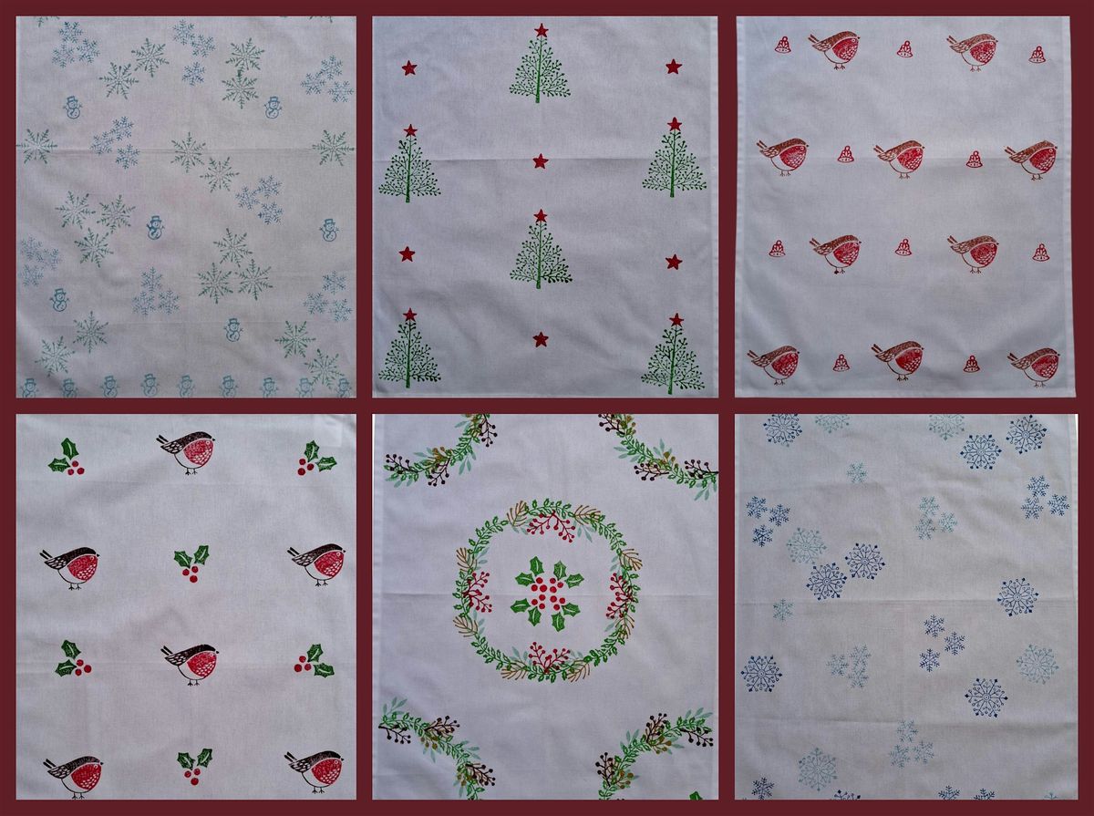 Christmas Linens Block Printing Workshop (adults only), 27 November | Event in Warminster | AllEvents