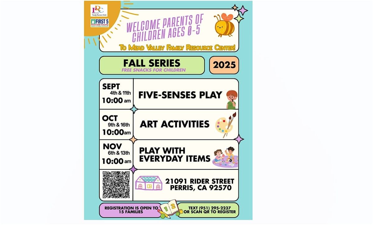 ✨ Fall Family Play & Learn Series (Ages 0–5) | Event in Perris | AllEvents