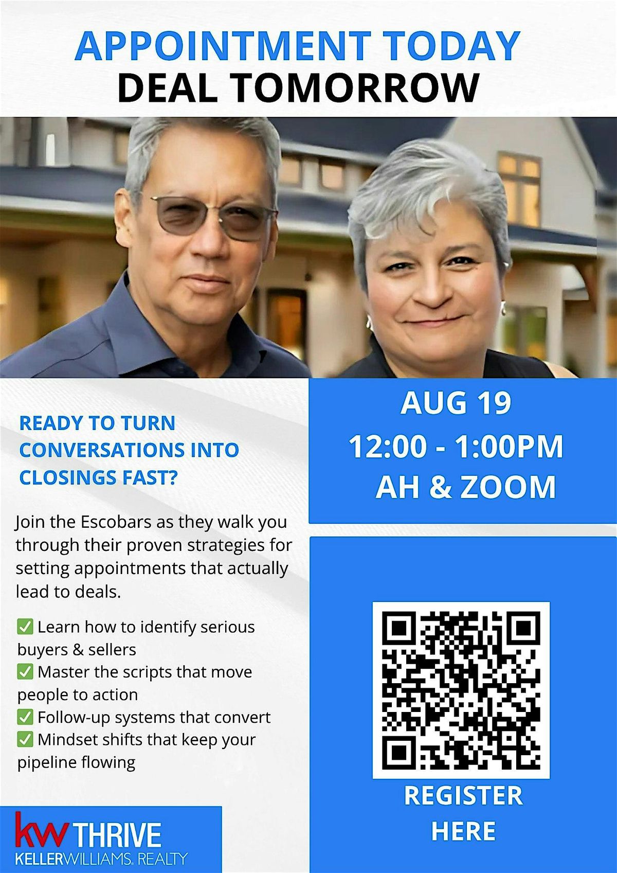 Appointment today & Deal Tomorrow w/ the Escobars, 19 August | Event in Arlington Heights | AllEvents