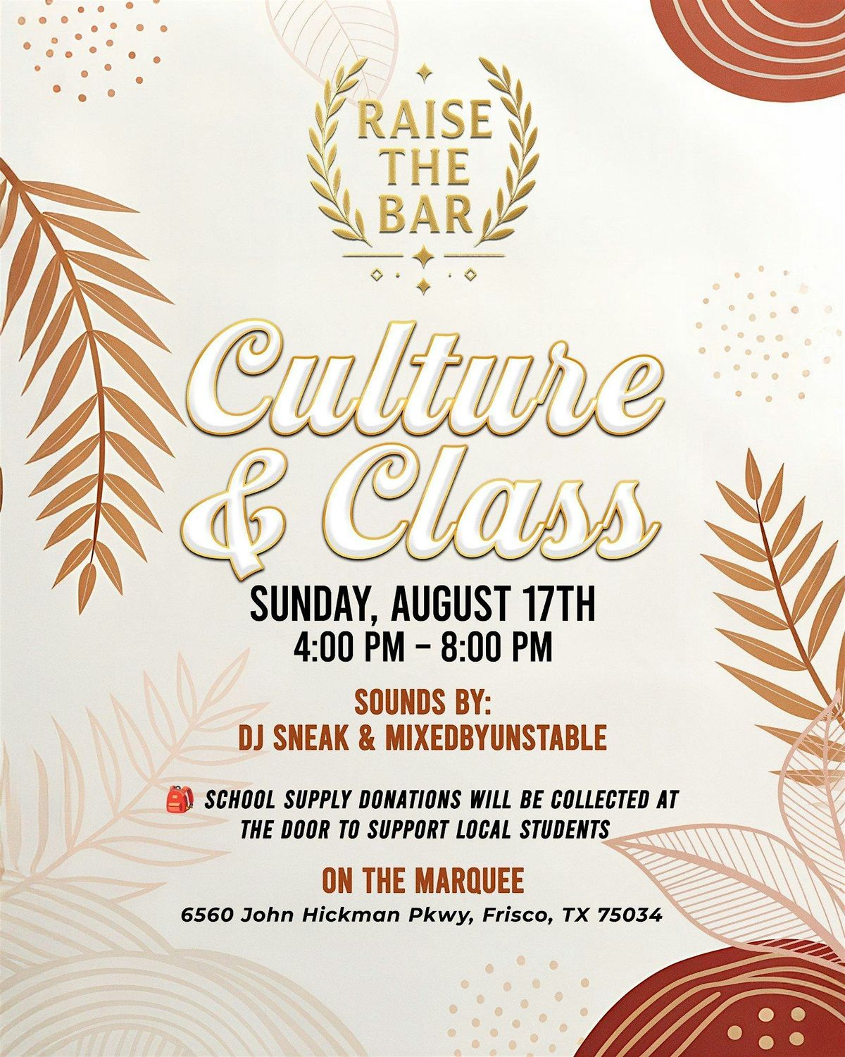 Raise The Bar: Summer Day Party, 17 August | Event in Frisco | AllEvents